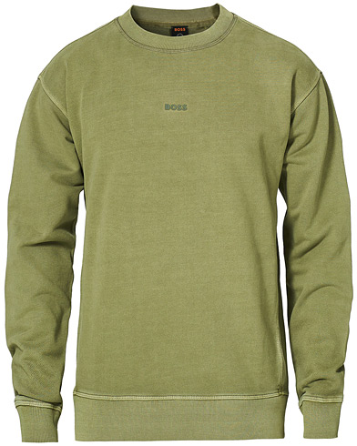 Men |  | BOSS Casual | Wefade Logo Sweatshirt Open Green