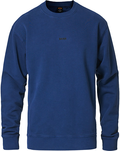 Men |  | BOSS Casual | Wefade Logo Sweatshirt Navy