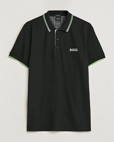 Men | Short Sleeve Polo Shirts | BOSS Athleisure | Paddy Pro Piké Black