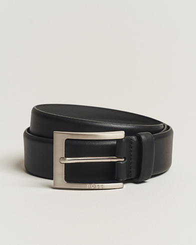 Men | Belts | BOSS | Barnabie Leather Belt 3,5 cm Black