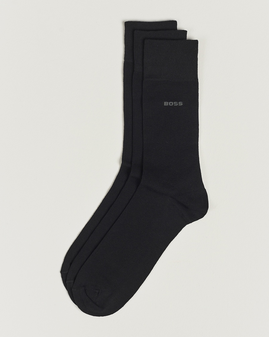 BOSS BLACK 3-Pack RS Uni Socks Black – Black