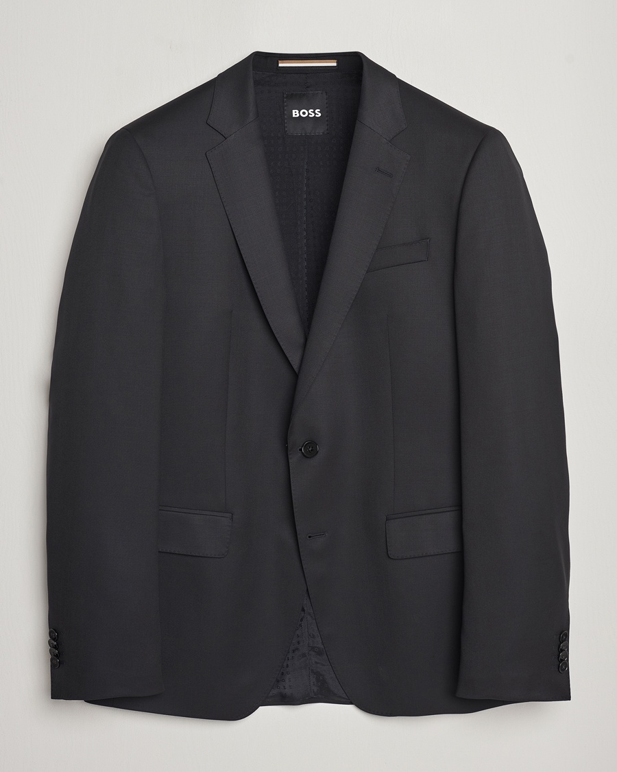 Huge Slim Fit Wool Blazer Black – Black
