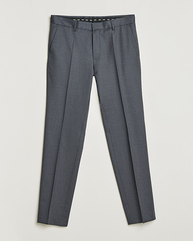 Men | Departments | BOSS | Genius Slim Fit Wool Trousers Dark Grey