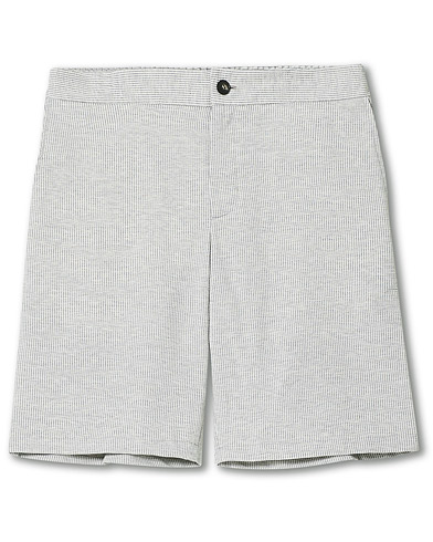 Men |  | Harris Wharf London | Cool Max Seersucker Shorts Light Grey