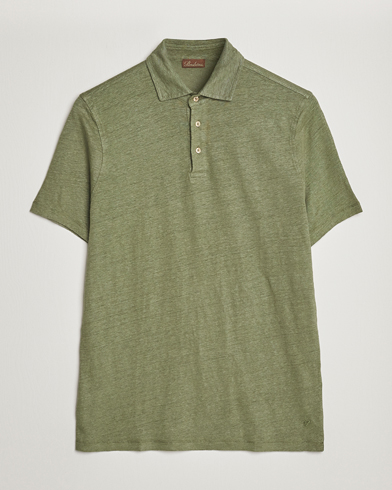 |  Linen Polo Shirt Olive