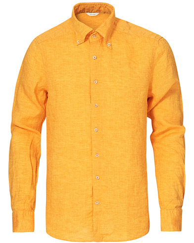  |  Slimline Button Down Linen Shirt Orange
