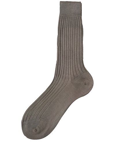  |  Cotton Ribbed Short Socks Grey