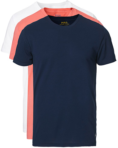 Short Sleeve T-shirts |  3-Pack Crew Neck Tee Navy/White/Amalfi Red