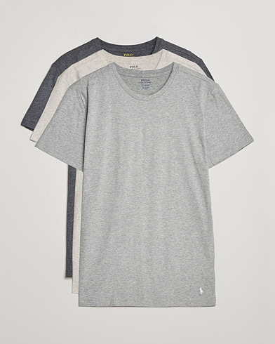 Men |  | Polo Ralph Lauren | 3-Pack Crew Neck T-Shirt Grey Heather/Grey/Charcoal