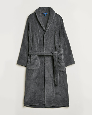 Men | Loungewear | Polo Ralph Lauren | Cotton Terry Robe Dark Slate