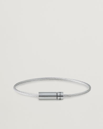 Men | Luxury Brands | LE GRAMME | Horizontal Cable Bracelet Polished Sterling Silver 7g
