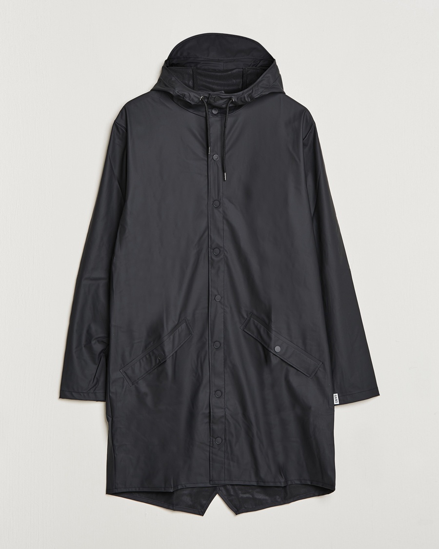RAINS Long Jacket Black – Black