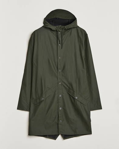 Men | Face the Rain in Style | RAINS | Long Jacket Green