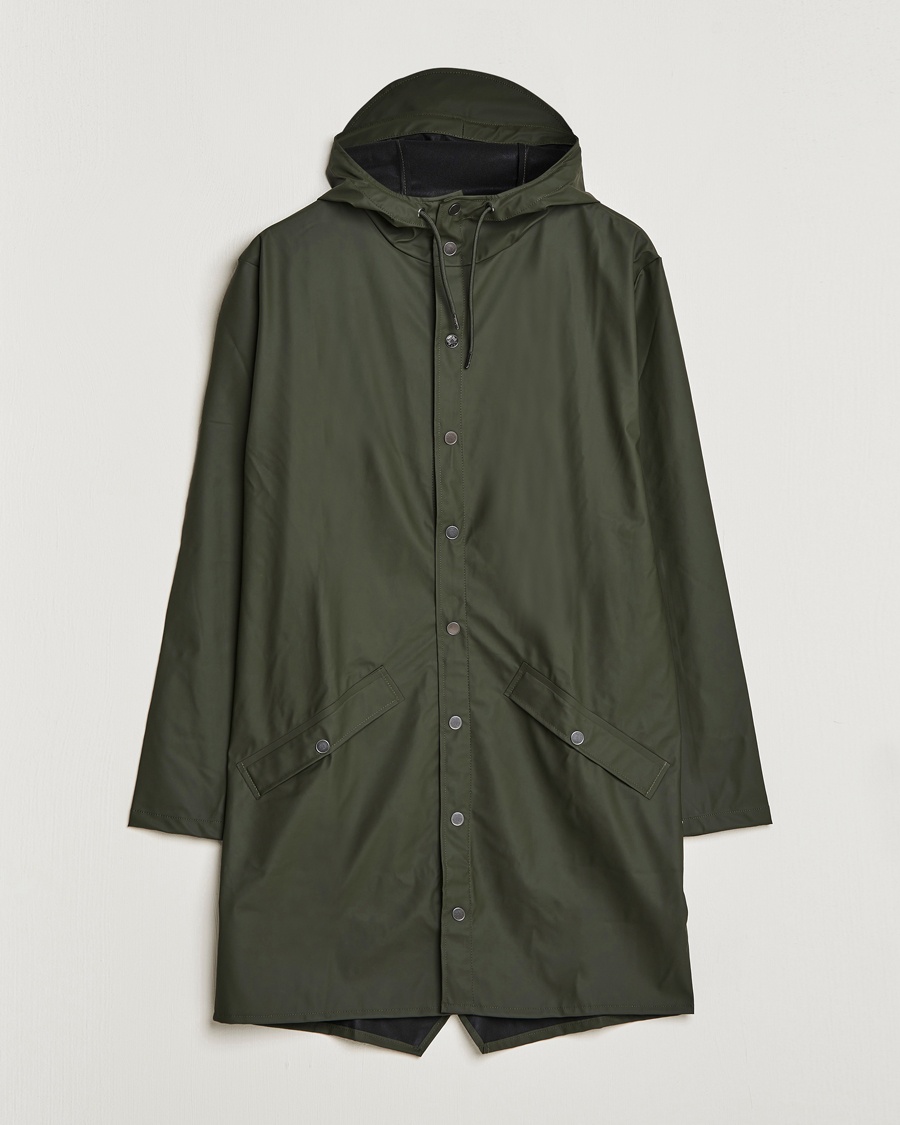 RAINS Long Jacket Green – Green