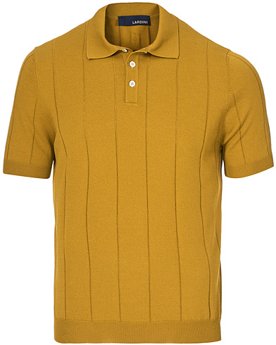  |  Cotton Crèpe Knitted Polo Mustard