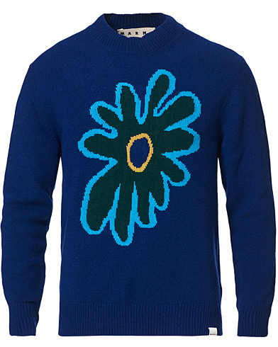 Men |  | Marni | Cashmere Flower Sweater Dark Blue