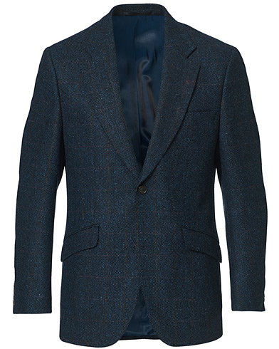 Tweed Blazers |  William Lambswool Tweed Jacket Navy Red