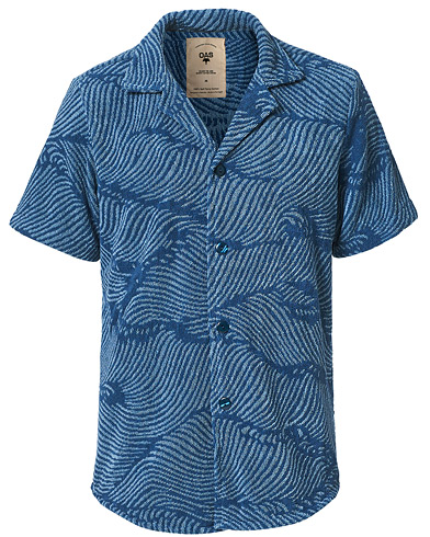 The Terry Collection |  Wavy Terry Short Sleeve Shirt Blue