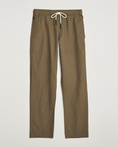 Men | Trousers | OAS | Linen Long Pants Army
