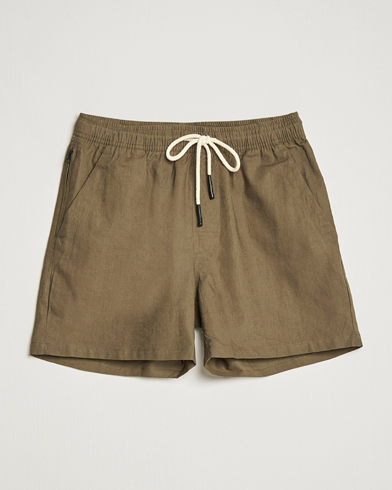 Men | OAS | OAS | Linen Shorts Army