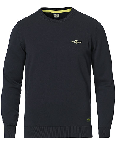 Men |  | Aeronautica Militare | MA1369 Cotton Sweater Dark Navy