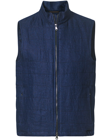 Coats & Jackets |  Liner Linen Vest Navy