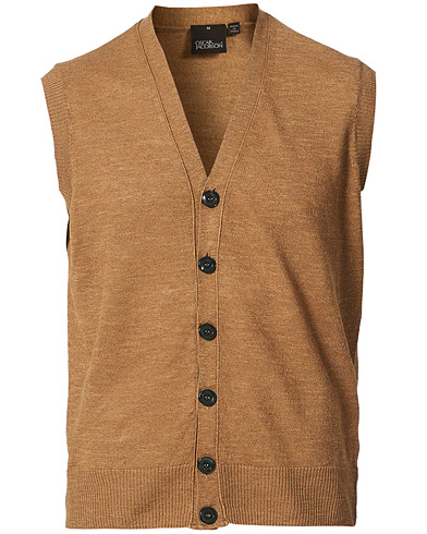 Pullovers |  Luca Linen/Cotton Slipover Brown