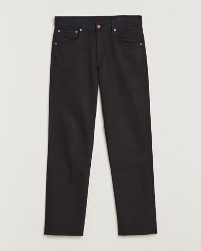 Men |  | Oscar Jacobson | Johan Straight Fit Cotton Stretch Jeans Black