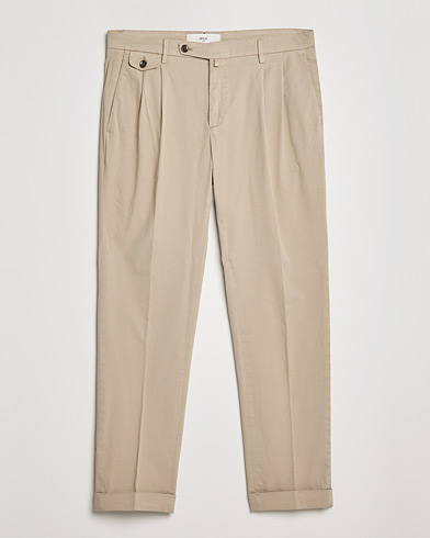  |  Easy Fit Pleated Cotton Chinos Beige