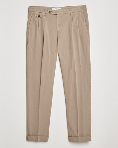  |  Easy Fit Pleated Cotton Chinos Taupe