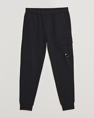 Men | Trousers | C.P. Company | Diagonal Raised Fleece Lens Sweatpants Black