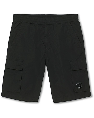 Cargo Shorts |  Chrome-R Drawstring Cargo Shorts Black