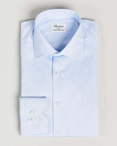 Men | Shirts | Stenströms | Slimline Cut Away Shirt Light Blue