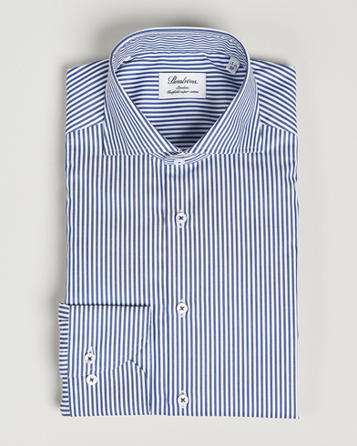 Men | Stenströms | Stenströms | Slimline Stripe Cut Away Shirt Navy