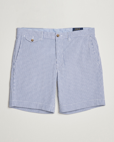 Chino Shorts |  Bedford Seersucker Shorts Blue/White