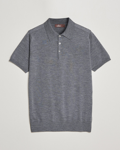 Men | Care of Carl Exclusives | Morris Heritage | Short Sleeve Knitted Polo Shirt Grey