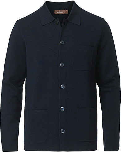 |  Knitted Shirt Jacket Navy