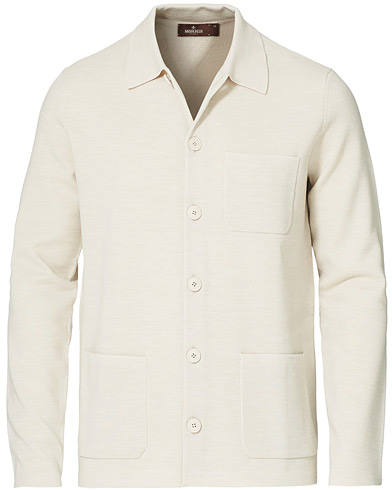  |  Knitted Shirt Jacket Off White