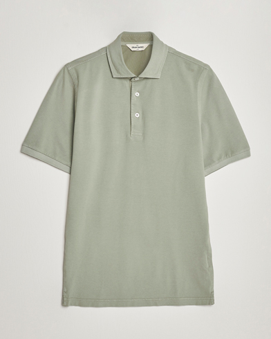 Men | Polo Shirts | Gran Sasso | Washed Polo Green