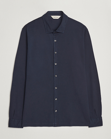 Polo Shirts |  Washed Cotton Jersey Shirt Navy