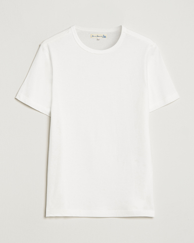 Men | White t-shirts | Merz b. Schwanen | 1950s Classic Loopwheeled Tee White