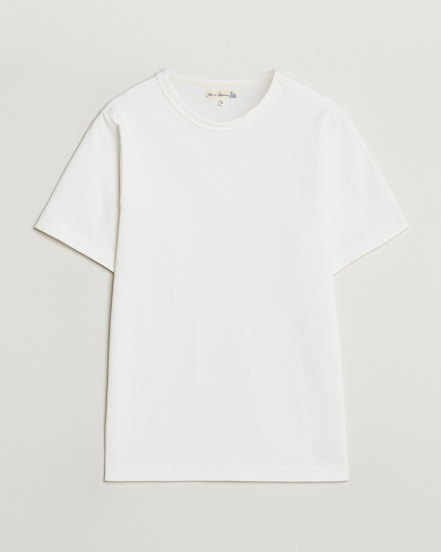 Merz b. Schwanen Relaxed Fit Loopwheeled T-Shirt White – White