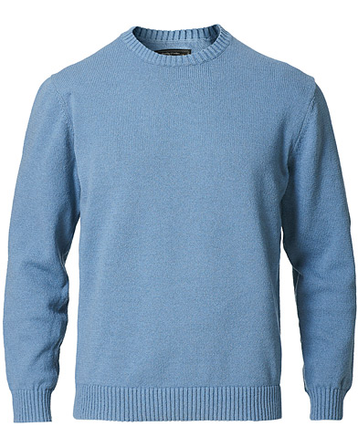 Crew Neck Jumpers |  Lily Yarn Crew Neck Sax Blue
