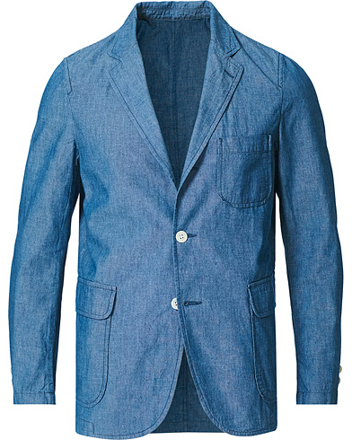 Cotton Blazers |  Unconstructed Blazer Chambray Blue