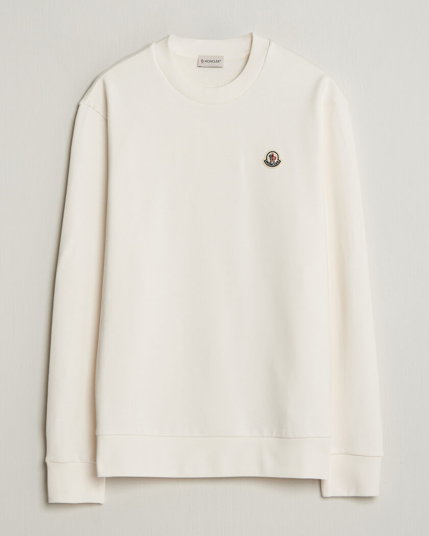 Moncler Logo Sweatshirt Off White at CareOfCarl.com