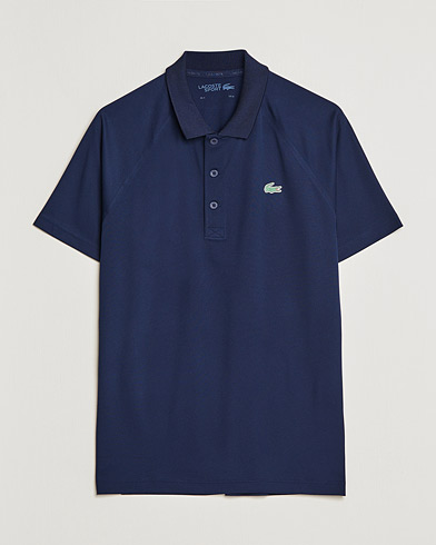 Men | Lacoste Sport | Lacoste Sport | Performance Ribbed Collar Polo Navy Blue