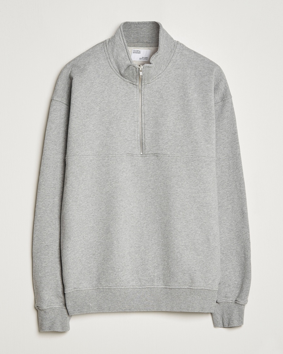 Colorful Standard Classic Organic Half-Zip Heather Grey – Grey