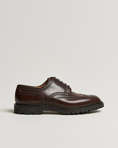 Men | Handmade Shoes | Crockett & Jones x Tärnsjö Garveri | Pembroke Vibram Cleated Sole Dk Brown Calf