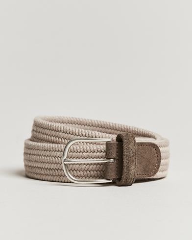 Men |  | Anderson's | Braided Wool Belt Beige