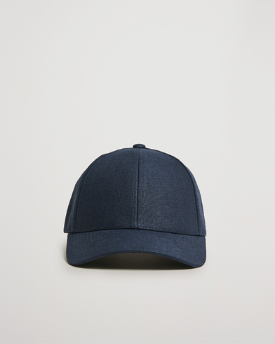 Men | Varsity Headwear | Varsity Headwear | Linen Baseball Cap Deep Sea Navy